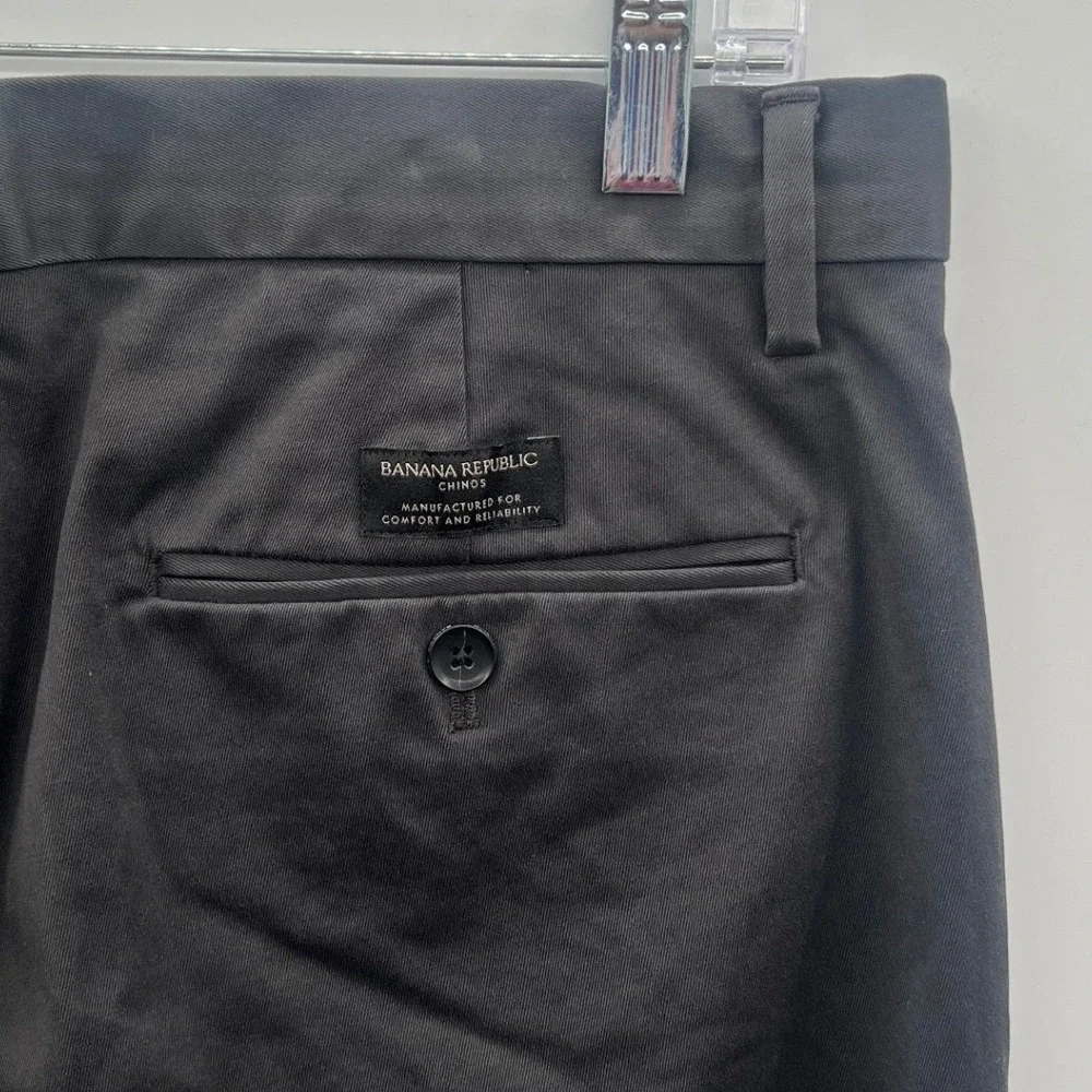 Banana Republic Fulton‎ Chino Mens Pants 33x34 Dark Gray Tailoring Performance
